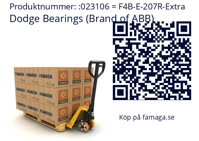   Dodge Bearings (Brand of ABB) 023106 = F4B-E-207R-Extra